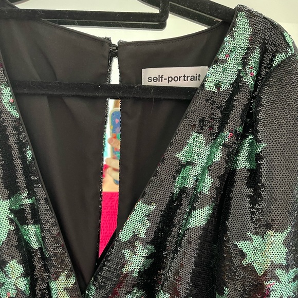 Self Portrait Palm Tree Sequin Dress - Picture 4 of 7